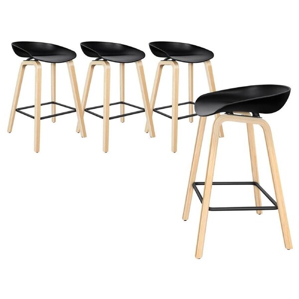 4x Alfordson Bar Stools Metal Wade Black