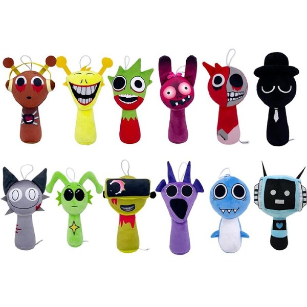 Catzon 12Pcs Game Plush Toys Soft Stuffed Animal Pillow Figure Doll Birthday Gifts for Adult Kids-B