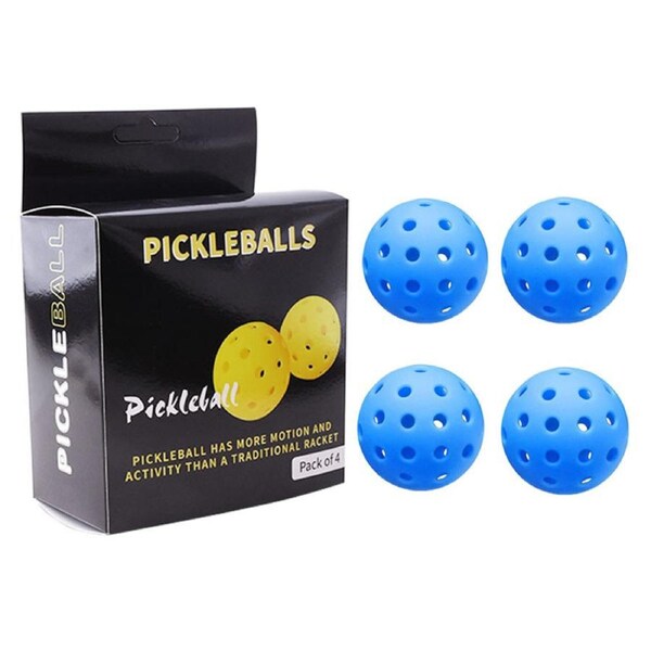 Nevenka 4 Pack 40 Hole Sports Pickleballs High Bounce Durable Pickleballs Gifts for Pickleball Lovers Men Women-Blue