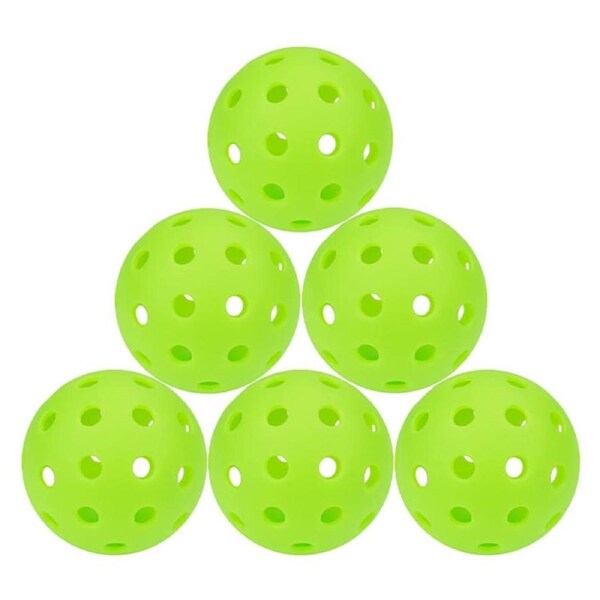 Nevenka 6 Pack Premium Pickleball Balls 40 Holes Indoor Outdoor Balls for Tournament Play-Green