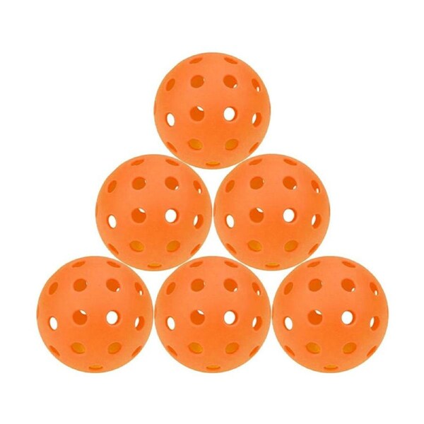 Nevenka 6 Pack Premium Pickleball Balls 40 Holes Indoor Outdoor Balls for Tournament Play-Orange