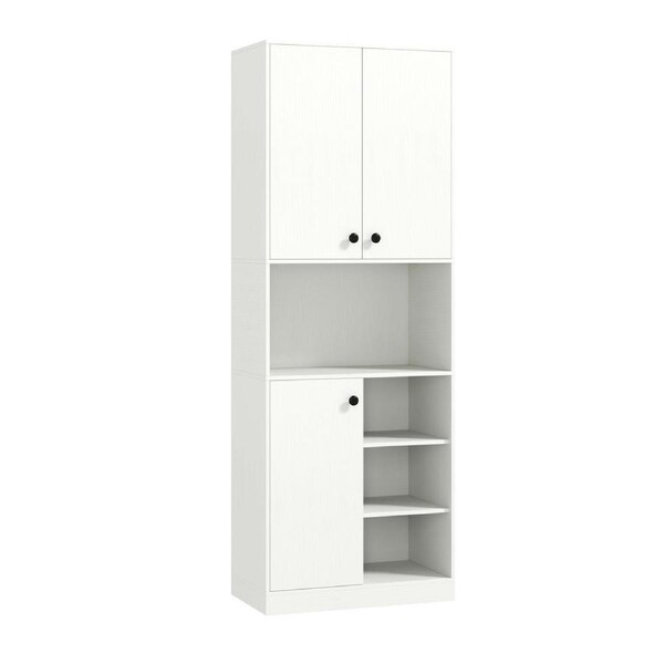 Giantex Modern Hutch Cabinet Kitchen Pantry Storage Cabinet w/Shelves Buffet Sideboard White