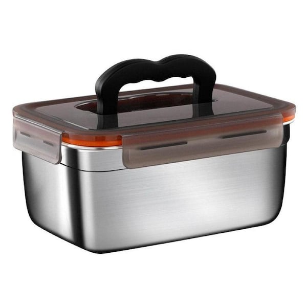 3500ml Stainless Steel Lunch Box Food Storage Container Meal Prep Crisper