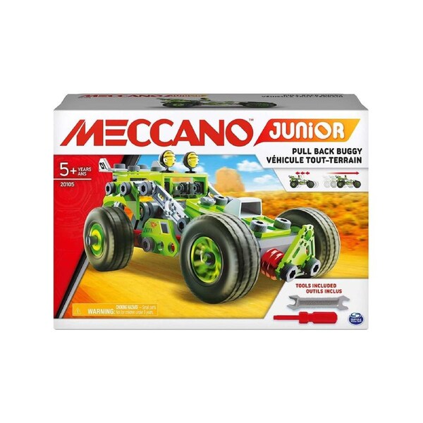 Meccano Junior 3-in-1 Pull Back Buggy Vehicle Building Kit Age 5+