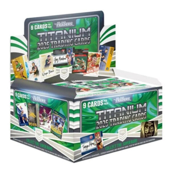 2025 NRL Traders Rugby Trading Cards Titanium Hobby Box