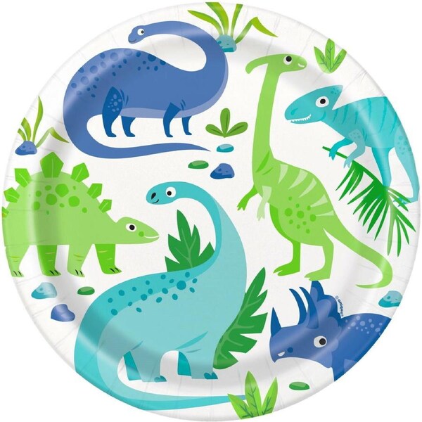 Dinosaur Roar Large Paper Plates (Pack of 8)