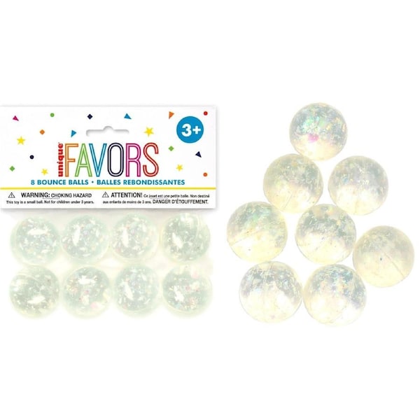 Iridescent Bounce Balls (Pack of 8)