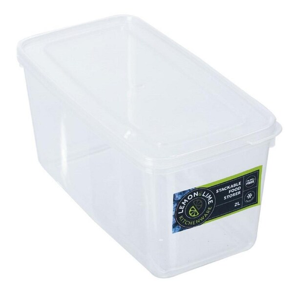 Keep Fresh Clear Stackable Plastic Food Container 2L