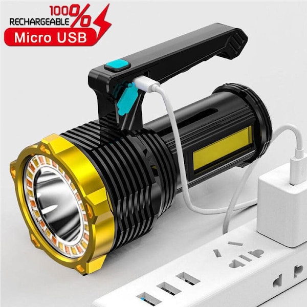 Super Bright Led Flashlight Sidelight Waterproof Torch Usb Rechargeable Led Lamp