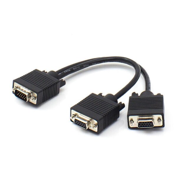 Alogic One Hd15 Male To Two Hd15 Female Sxga Monitor Ycable Vga-Mff-Spl