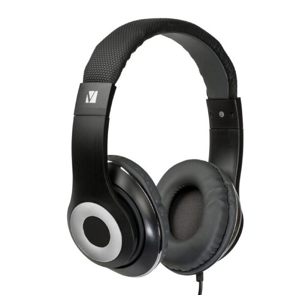 Verbatim Stereo Headphone Classic Black, Headphones Over-Ear Design, 1.2M Cable