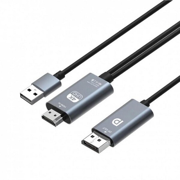 Simplecom 2M Hdmi To Displayport Active Converter Cable 4K@60Hz Usb Powered