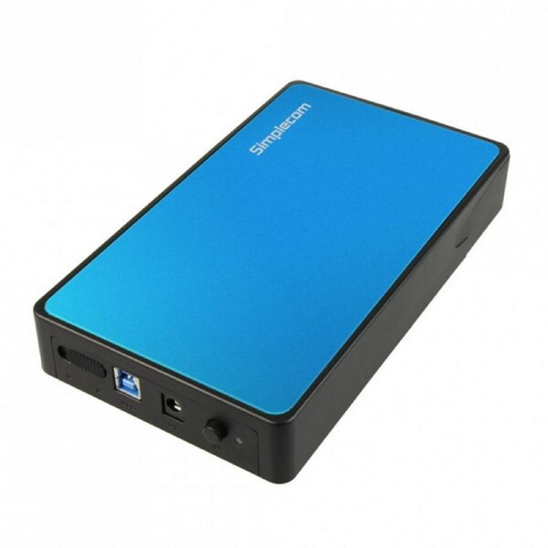 Simplecom Se325 Tool Free 3.5" Sata Hdd To Usb 3.0 Hard Drive Enclosure Blue .Wp