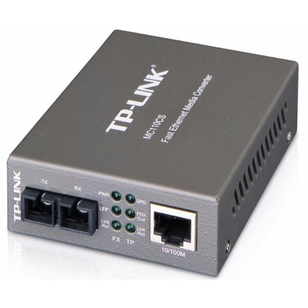 Tp-Link 10/100Mbps Rj45 To 100Mbps Single-Mode Sc Fiber Converter Mc110Cs