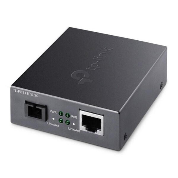 Tp-Link Tl-Fc111Pb-20 10/100Mbps Wdm Media Converter With 1-Port Poe