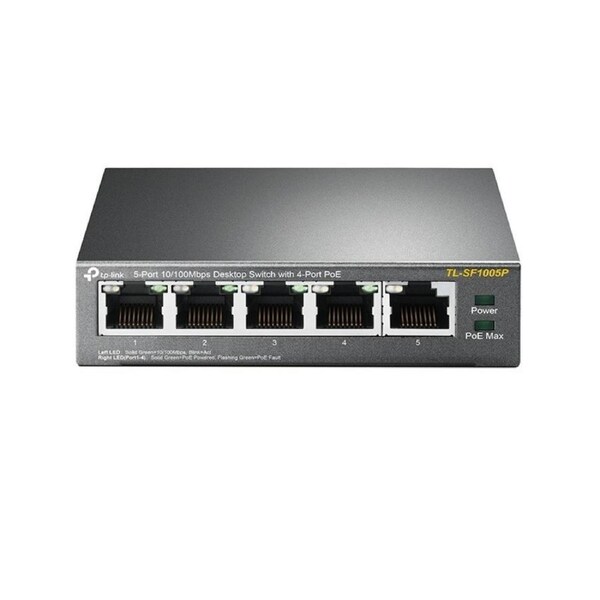 Tp-Link Tl-Sf1005P 5 Port 100Mbps Unmanaged Ethernet Network Desktop Switch Poe