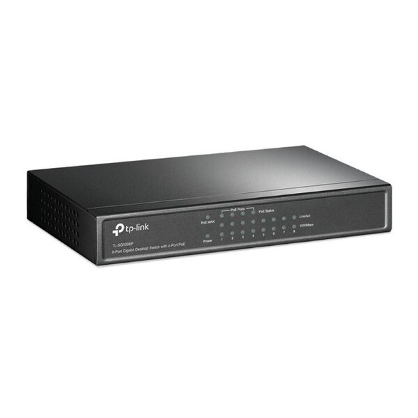 Tp-Link Tl-Sg1008P 8-Port Gigabit Desktop Unmanaged Switch With 4-Port Poe