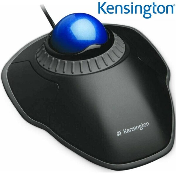 Kensington Optical Mouse Tracking Orbit Trackball Scroll + Wrist Rest 72337