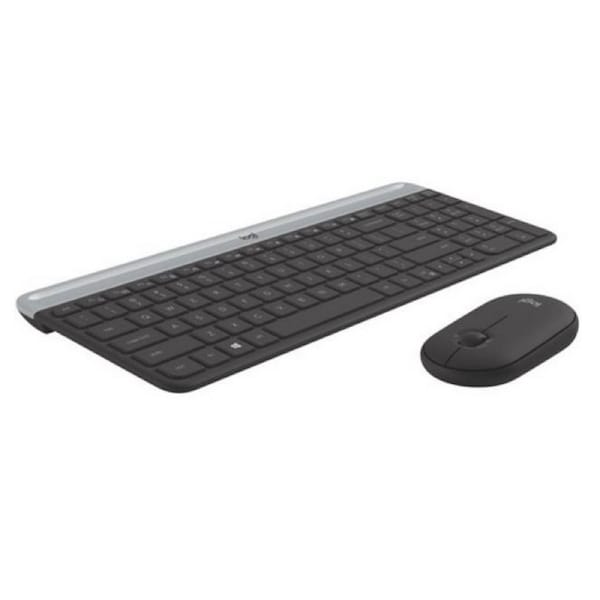 Logitech Mk470 Black Slim Wireless Keyboard Mouse Combo Nano Receiver Plug&Play