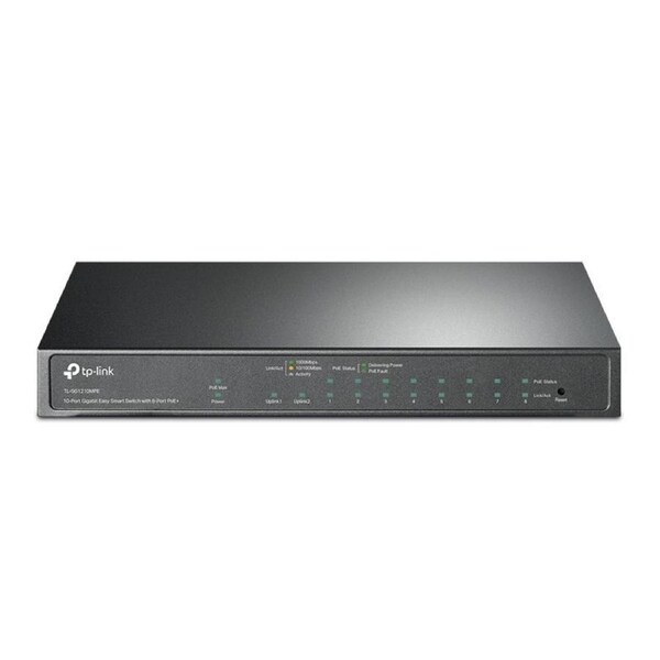 Tp-Link Sg1210Mpe 10-Port Gigabit Easy Smart Switch With 8-Port Poe+, Sfp/Rj4.Wp