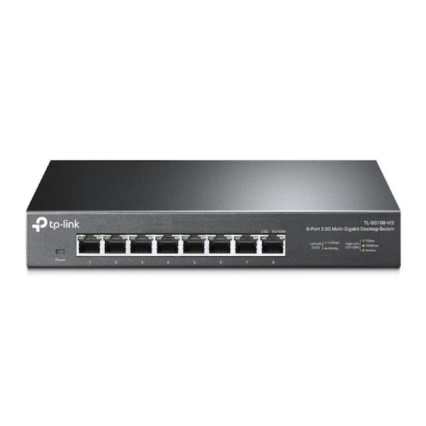 Tp-Link Sg108-M2 8-Port 2.5G Desktop Switch, Super Fast Connection 2.5G, Wifi 6