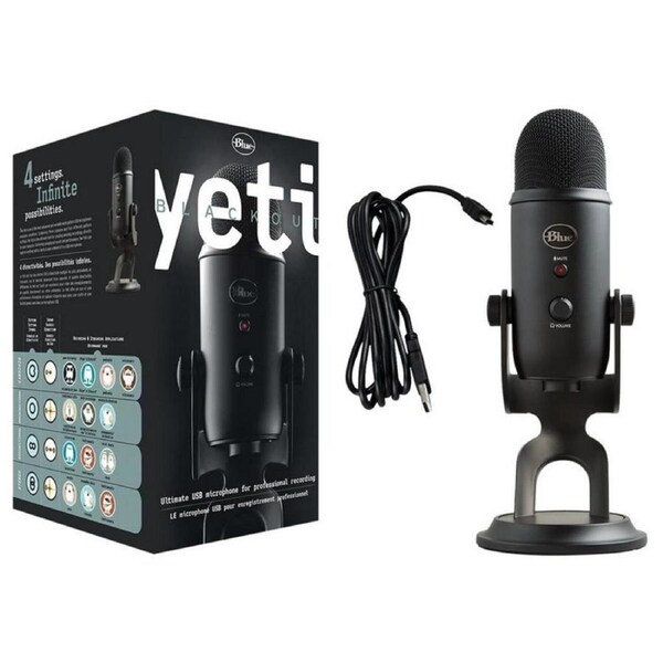 Logitech Yeti Premium Multi-Pattern Usb Microphone With Blue Vo!Ce Filters
