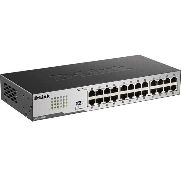 D-Link Dgs-1024D 24-Port Gigabit Unmanaged Switch High-Speed Ethernet