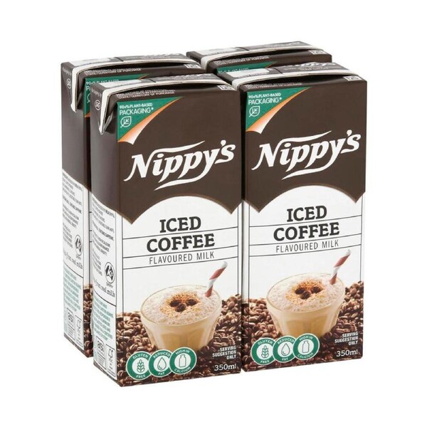 Nippys Iced Coffee Flavoured Milk Carton 350ml X 4 Cartons