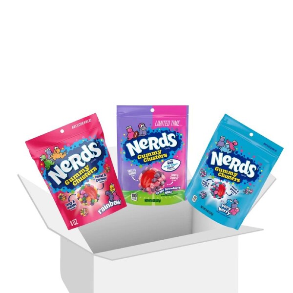 Nerds Gummy Clusters Bags 3 Pack Box Set Bundle