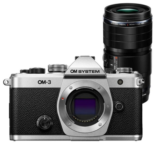 OM System OM-3 Camera w 90mm F3.5 Macro Lens