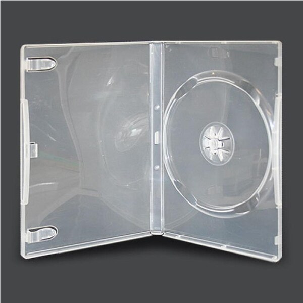 100 x Single Clear 14mm Quality CD / DVD Cover Cases - Standard Size DVD case