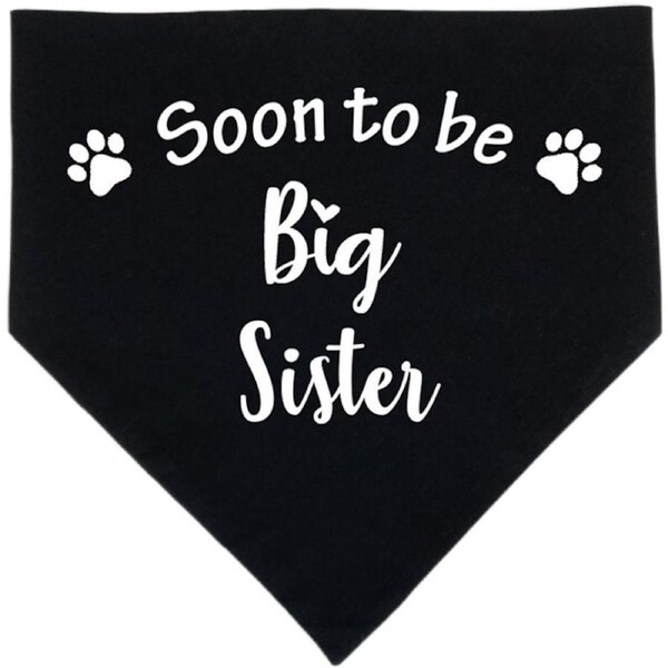 Big Sister Announcement Dog Bandana Baby Pregnancy Gift Shower Party Decoration