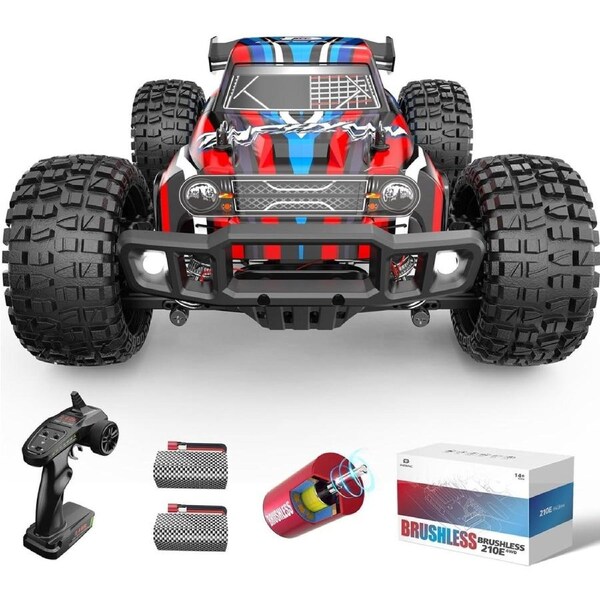 DEERC 210E Brushless High Speed RC Car 1:10 Large 4WD Remote Control Monster Truck