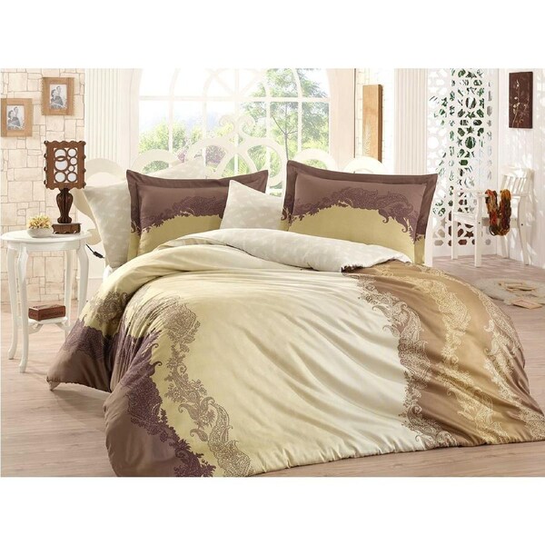 Turkish Cotton Queen Quilt Cover Set colour Earth