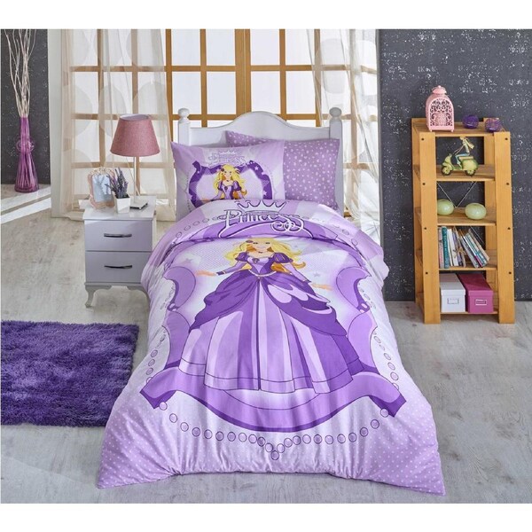 Cotton Princess Purple Single Quilt Cover set