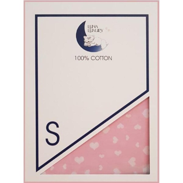 Cotton Hearts Pink Single Sheet set