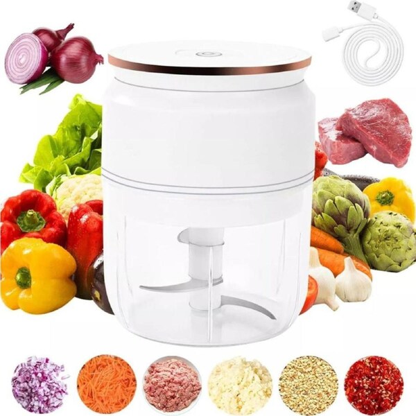 300ml Electric Chopper Mini Food Processor Blender Meat Vegetable Crusher Mixer