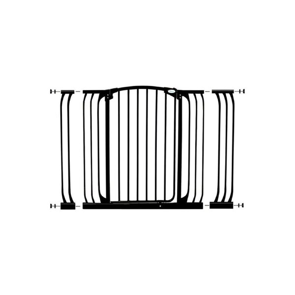 Dreambaby Hallway Xtra Tall Security Gate 1M w/ 9/18cm Extension Set Black