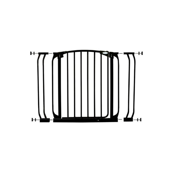 Dreambaby Baby/Child/Pet Safety Security Gate 75cm w/ 2x 9cm Extensions Black