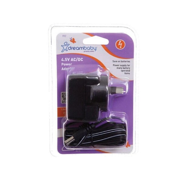 Dreambaby 4.5 V AC/DC Plug-in Power Adapter Replacement Power Supply Black