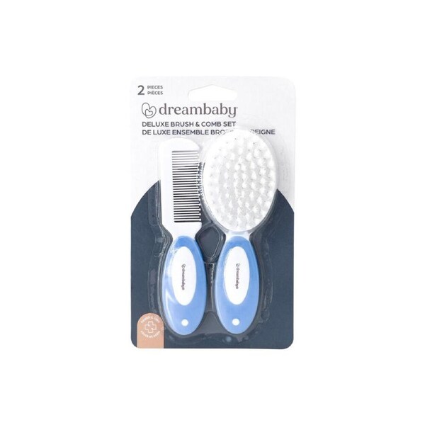 Dreambaby Deluxe Brush & Comb Set Kids/Baby Toddler Hair Grooming Kit Blue