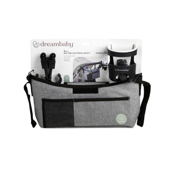 Dreambaby On-The-Go Stroller Bag Clothes/Wipes Storage Organiser Grey/Denim