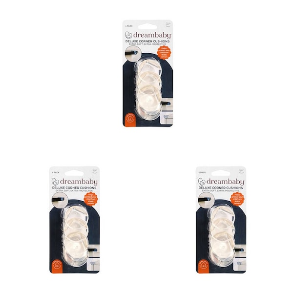3x 4pc Dreambaby Deluxe Corner Cushions Child Safety Corner Edge Protector