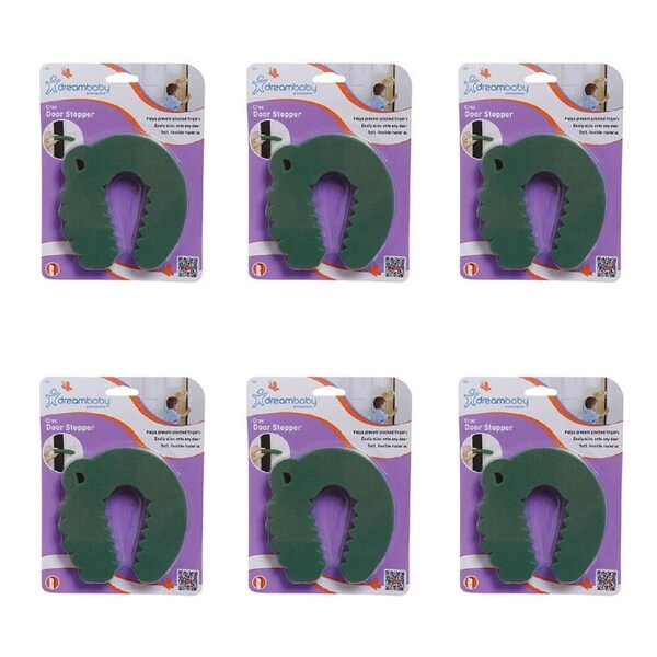 6PK Dreambaby Child/Toddler/Baby Proof Soft Foam Door Guard Safety Stopper Croc