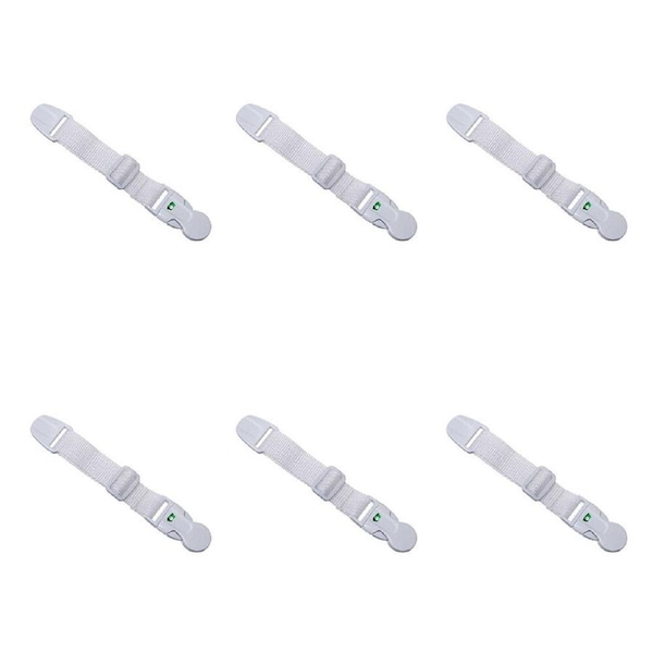 6PK Dreambaby Ezy Check Strap Latch Child/Toddler Cabinet Safety Lock 25cm White