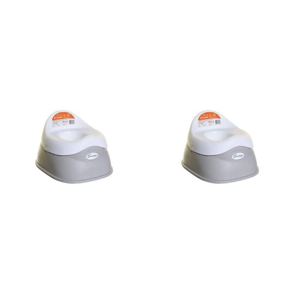 2PK Dreambaby Ezy Potty Kids/Children Training Toilet Cushion Seat 23x31cm Grey