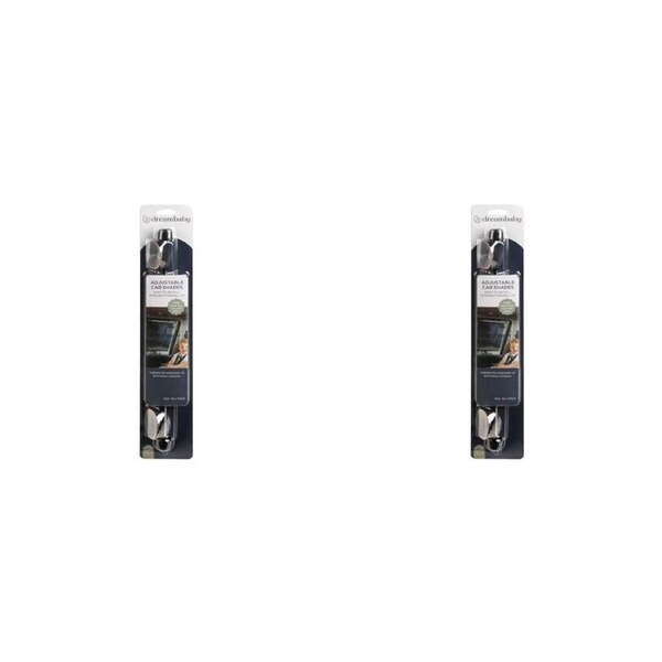 2PK Dreambaby Adjustable Car Window Shade Rollup Kids/Child Sun Protection White