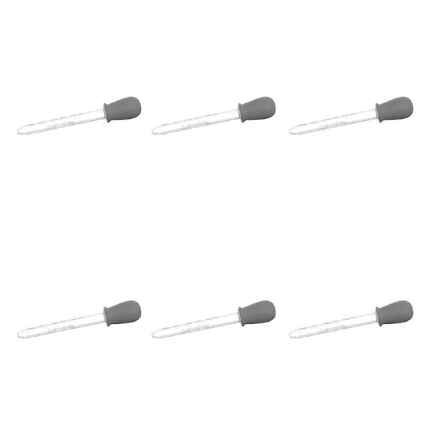 6PK Dreambaby Medicine Dropper Kids/Children Liquid Dispenser Oral Dropper Grey