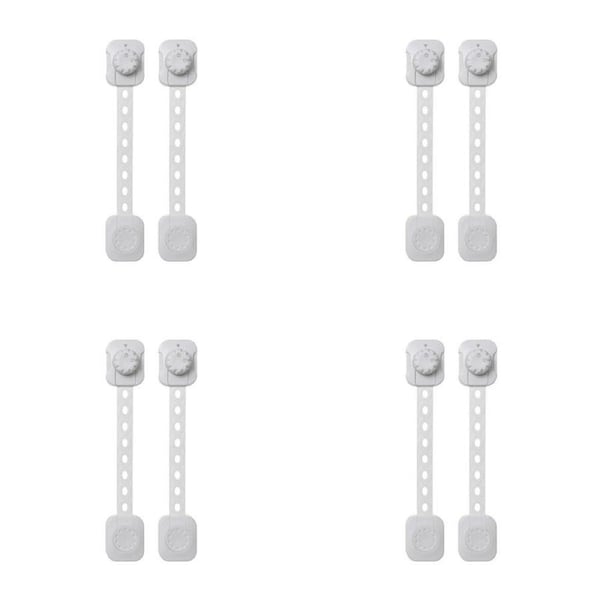 4x 2pc Dreambaby Twist 'N Lock Multi-Purpose Latches Child Cabinet Lock White