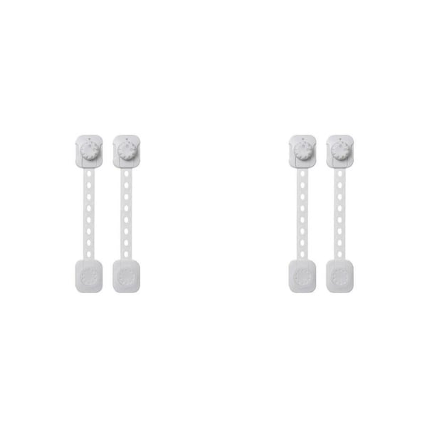 2x 2pc Dreambaby Twist 'N Lock Multi-Purpose Latches Child Cabinet Lock White